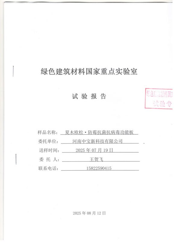 中宝负离子检测报告